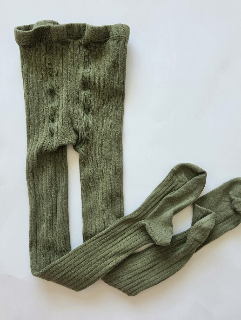 Condor Olive Ribbed Tights